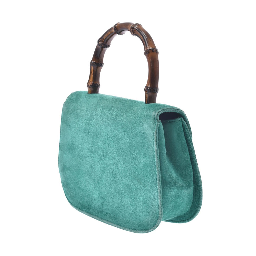 Gucci Handbag 2way Suede Bag Bamboo Green